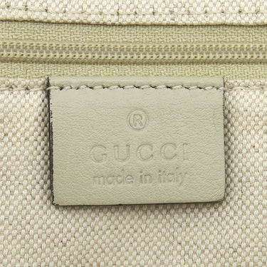 グッチ GUCCI スーキー 211944 ホワイト レザー ハンドバッグ シャンパンゴールド金具 オフホワイト GG グッチシマ トート チャーム付き
