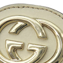 グッチ GUCCI スーキー 211944 ホワイト レザー ハンドバッグ シャンパンゴールド金具 オフホワイト GG グッチシマ トート チャーム付き