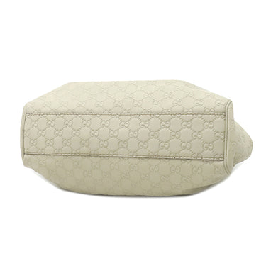 グッチ GUCCI スーキー 211944 ホワイト レザー ハンドバッグ シャンパンゴールド金具 オフホワイト GG グッチシマ トート チャーム付き