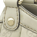 グッチ GUCCI スーキー 211944 ホワイト レザー ハンドバッグ シャンパンゴールド金具 オフホワイト GG グッチシマ トート チャーム付き