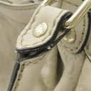 グッチ GUCCI スーキー 211944 ホワイト レザー ハンドバッグ シャンパンゴールド金具 オフホワイト GG グッチシマ トート チャーム付き