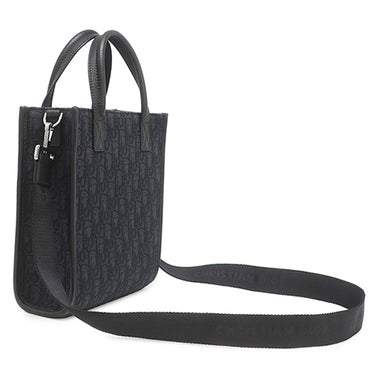 クリスチャン・ディオール Christian Dior サファリ ノースサウス トート 1ESPO311YKY ブラック キャンバス レザー 2WAYバッグ シルバー金具