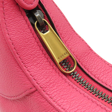 グッチ GUCCI アフロディーテ スモール ショルダー 731817 ピンク レザー 2WAYバッグ ヴィンテージ金具 GG チェーン ハーフムーン