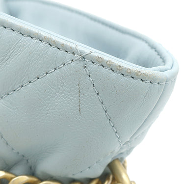 シャネル CHANEL マトラッセ ミニ バケット バッグ AS3116 ライトブルー ラムスキン 2WAYバッグ ゴールド金具