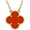 ヴァンクリーフアーペル Van Cleef & Arpels ヴィンテージ アルハンブラ VCARD38500 レッド×イエローゴールド K18YG カーネリアン ネックレス Au750 18K 赤 カーネリアン