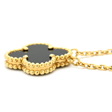 ヴァンクリーフアーペル Van Cleef & Arpels ヴィンテージ アルハンブラ ペンダント VCARA45800 ブラック×イエローゴールド K18YG オニキス ネックレス Au750 18K 黒 オニキス