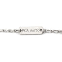 ヴァンクリーフアーペル Van Cleef & Arpels ヴィンテージ アルハンブラ VCARD34900 ブルーグレー×ホワイトゴールド K18WG カルセドニー ネックレス Au750 18K カルセドニー