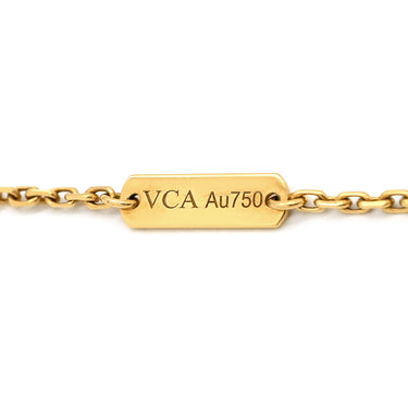 ヴァンクリーフアーペル Van Cleef & Arpels ラッキー アルハンブラ パピヨン VCARD99500 パールホワイト×イエローゴールド K18YG シェル ネックレス Au750 18K 蝶 シェル