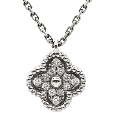 ヴァンクリーフアーペル Van Cleef & Arpels スウィート アルハンブラ ペンダント VCARO85900 ホワイトゴールド K18WG ダイヤモンド ネックレス 750 K18 ダイヤモンド 12石