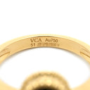ヴァンクリーフアーペル Van Cleef & Arpels ヴィンテージ アルハンブラ VCARA41000 ブラックXイエローゴールド K18YG ダイヤモンド オニキス #51(JP11) リング 指輪 1Pダイヤ オニキス 11号