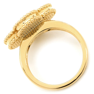 ヴァンクリーフアーペル Van Cleef & Arpels マジック アルハンブラ VCAR03AV00 グリーン×イエローゴールド K18YG マラカイト #57(JP17) リング 指輪 Au750 18金 マラカイト 16号