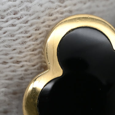 ヴァンクリーフアーペル Van Cleef & Arpels ピュア アルハンブラ VCARB14000 ブラック×イエローゴールド K18YG オニキス ピアス 黒 オニキス Au750 18K 両耳用