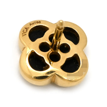 ヴァンクリーフアーペル Van Cleef & Arpels ピュア アルハンブラ VCARB14000 ブラック×イエローゴールド K18YG オニキス ピアス 黒 オニキス Au750 18K 両耳用