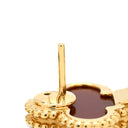 ヴァンクリーフアーペル Van Cleef & Arpels ヴィンテージ アルハンブラ VCARD40400 レッド×イエローゴールド K18YG カーネリアン ピアス 赤 750 18K 18金 カーネリアン 紅玉髄
