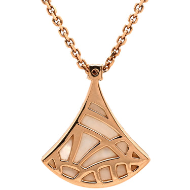 ブルガリ BVLGARI ディーヴァ ドリーム 359986 ホワイトXピンクゴールド K18PG ダイヤモンド マザーオブパール ネックレス 750 18K 18金 RG 白 1Pダイヤ