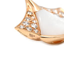 ブルガリ BVLGARI ディーヴァ ドリーム ダイヤ ホワイト×ピンクゴールド K18PG ダイヤモンド マザーオブパール ピアス 18K 750PG 18金 パール シェル