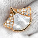 ブルガリ BVLGARI ディーヴァ ドリーム ダイヤ ホワイト×ピンクゴールド K18PG ダイヤモンド マザーオブパール ピアス 18K 750PG 18金 パール シェル