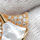 ブルガリ BVLGARI ディーヴァ ドリーム ダイヤ ホワイト×ピンクゴールド K18PG ダイヤモンド マザーオブパール ピアス 18K 750PG 18金 パール シェル