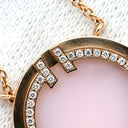 ティファニー Tiffany & Co Tトゥー サークル ダイヤ ピンクオパール ピンク×ローズゴールド K18PG ダイヤモンド ピンクオパール ネックレス ピンクゴールド T＆Co. Au750 18K ピンク 丸型 ラウンド