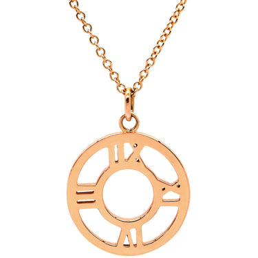 ティファニー Tiffany & Co アトラス オープン メダリオン ダイヤモンド ローズゴールド K18PG ダイヤモンド ネックレス T&Co. K18PG Au750 18K 18金