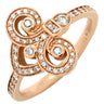 ティファニー Tiffany & Co フルール ド リス ダイヤ ローズゴールド K18PG ダイヤモンド リング 指輪 ピンクゴールド T＆Co. 750 RG PG エルサ ペレッティ ユリ 12号