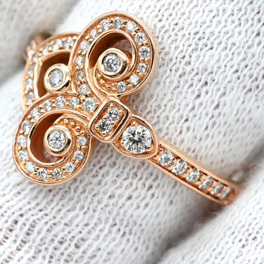ティファニー Tiffany & Co フルール ド リス ダイヤ ローズゴールド K18PG ダイヤモンド リング 指輪 ピンクゴールド T＆Co. 750 RG PG エルサ ペレッティ ユリ 12号