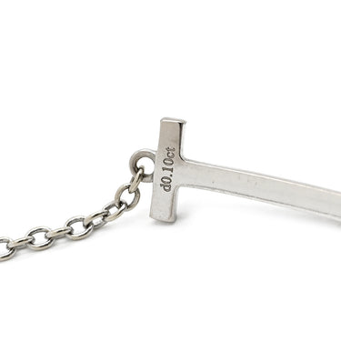 ティファニー Tiffany & Co Tスマイル スモール ホワイトゴールド K18WG ダイヤモンド ブレスレット T＆Co. Au750 18K WG ダイヤモンド