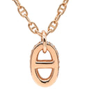 エルメス HERMES ファランドール PM ダイヤ H221303B ローズゴールド K18PG ダイヤモンド ST ネックレス ピンクゴールド K18 750 シェーヌダンクル