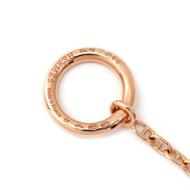 エルメス HERMES ファランドール PM ダイヤ H221303B ローズゴールド K18PG ダイヤモンド ST ネックレス ピンクゴールド K18 750 シェーヌダンクル