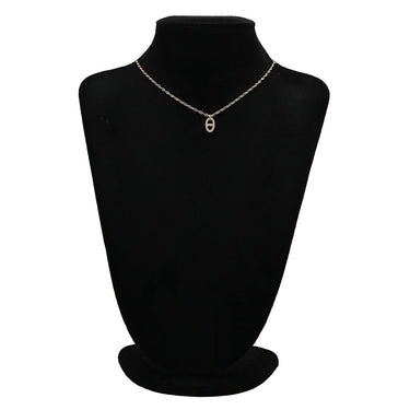 エルメス HERMES ファランドール PM ダイヤ H221303B ローズゴールド K18PG ダイヤモンド ST ネックレス ピンクゴールド K18 750 シェーヌダンクル