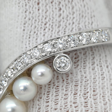 ショーメ CHAUMET ジョゼフィーヌ エグレット 083290 パールホワイト×ホワイトゴールド K18WG パール ダイヤモンド #56(JP16) リング 指輪 白 あこやパール ダイヤ パヴェ 15.5号