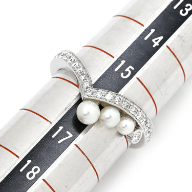 ショーメ CHAUMET ジョゼフィーヌ エグレット 083290 パールホワイト×ホワイトゴールド K18WG パール ダイヤモンド #56(JP16) リング 指輪 白 あこやパール ダイヤ パヴェ 15.5号