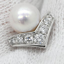 ショーメ CHAUMET エグレット 085046 パールホワイト×ホワイトゴールド K18WG ダイヤモンド パール ピアス 18K WG ダイヤモンド 14P 14石 パール