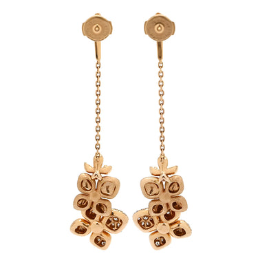 ショーメ CHAUMET オルタンシア アストル ドール ドロップ 083139-000 ピンクゴールド K18PG ダイヤモンド ピアス Au750 18K アジサイ 紫陽花モチーフ