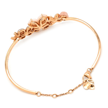 ショーメ CHAUMET オルタンシア オーブ ロゼ ピンク×ピンクゴールド K18PG ダイヤモンド ピンクサファイア ピンクオパール エンジェルスキンコーラル ブレスレット ピンク 750 PG ダイヤ サファイア オパール エンジェルスキン