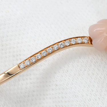 ショーメ CHAUMET オルタンシア オーブ ロゼ ピンク×ピンクゴールド K18PG ダイヤモンド ピンクサファイア ピンクオパール エンジェルスキンコーラル ブレスレット ピンク 750 PG ダイヤ サファイア オパール エンジェルスキン