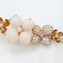 ショーメ CHAUMET オルタンシア オーブ ロゼ ピンク×ピンクゴールド K18PG ダイヤモンド ピンクサファイア ピンクオパール エンジェルスキンコーラル ブレスレット ピンク 750 PG ダイヤ サファイア オパール エンジェルスキン