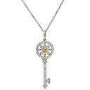 ティファニー Tiffany & Co デイジー キー ペンダント プラチナシルバー×イエローゴールド Pt950 K18YG ダイヤモンド ネックレス プラチナ K18 YG ダイヤモンド 鍵