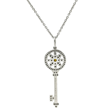 ティファニー Tiffany & Co デイジー キー ペンダント プラチナシルバー×イエローゴールド Pt950 K18YG ダイヤモンド ネックレス プラチナ K18 YG ダイヤモンド 鍵