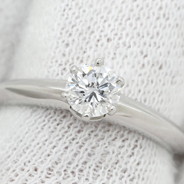ティファニー Tiffany & Co ソリティア ダイヤリング プラチナシルバー Pt950 ダイヤモンド リング 指輪 T＆Co. 一粒 1P 立爪 0.40ct プラチナ950 10.5号