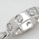 カルティエ Cartier ラブチャーム フルダイヤ ホワイトゴールド K18WG ダイヤモンド ペンダントトップ 750WG 18K ネックレストップ 6石
