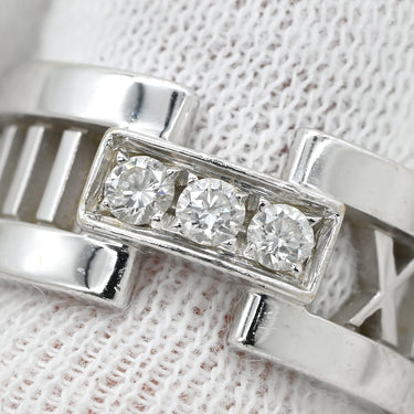 ティファニー Tiffany & Co アトラス オープン 3Pダイヤ ホワイゴールド K18YG ダイヤモンド リング 指輪 T&Co. 18K 750 WG 3石 ダイヤモンド 12.5号
