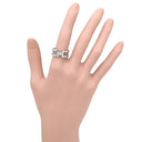 ティファニー Tiffany & Co アトラス オープン 3Pダイヤ ホワイゴールド K18YG ダイヤモンド リング 指輪 T&Co. 18K 750 WG 3石 ダイヤモンド 12.5号