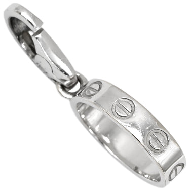 カルティエ Cartier ラブチャーム ホワイトゴールド K18WG ペンダントトップ LOVE Au750 18K 18金 WG ベビー ネックレストップ