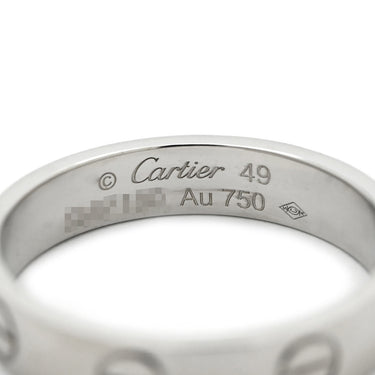 カルティエ Cartier LOVE ミニラブリング B4049600 ホワイトゴールド K18WG #49(JP9) リング 指輪 750 18K WG スモールモデル 9号