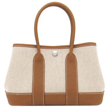 エルメス HERMES ネオ ガーデン23 エクリュ×ゴールド ネゴンダ トワルアッシュヴァイキング ハンドバッグ シルバー金具 新品 未使用 ガーデンパーティー ミニ 2026年製
