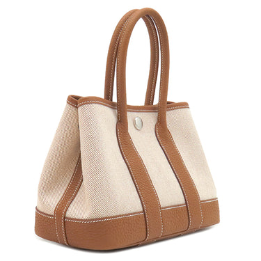 エルメス HERMES ネオ ガーデン23 エクリュ×ゴールド ネゴンダ トワルアッシュヴァイキング ハンドバッグ シルバー金具 新品 未使用 ガーデンパーティー ミニ 2026年製