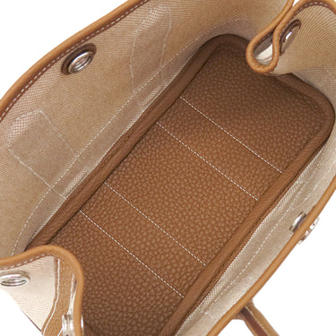 エルメス HERMES ネオ ガーデン23 エクリュ×ゴールド ネゴンダ トワルアッシュヴァイキング ハンドバッグ シルバー金具 新品 未使用 ガーデンパーティー ミニ 2026年製