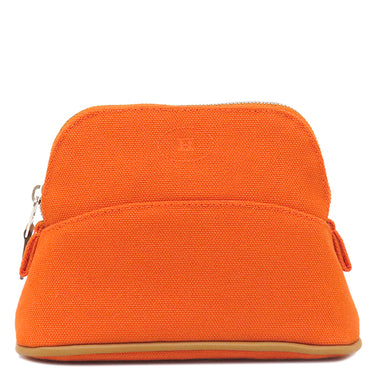 エルメス HERMES ボリードポーチ ミニミニ H103772M オランジュフー コットン アニョーミロ ポーチ シルバー金具 バス用ポーチ 化粧ポーチ 小物入れ