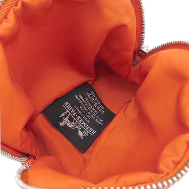 エルメス HERMES ボリードポーチ ミニミニ H103772M オランジュフー コットン アニョーミロ ポーチ シルバー金具 バス用ポーチ 化粧ポーチ 小物入れ